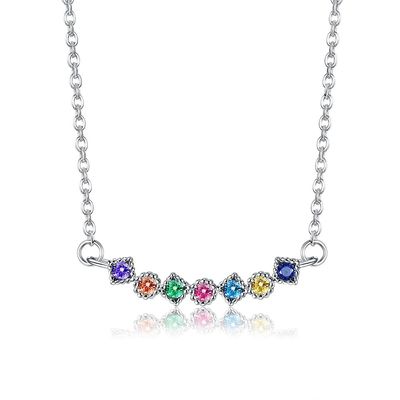 collar para hombre de la circona cúbica de los 45.5cm 0.07oz Sterling Silver Necklace Chains 5A