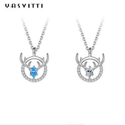 ODM pendiente de la asta de los ciervos del 15.7in 8g Sterling Silver Jewelry Necklaces Lovers