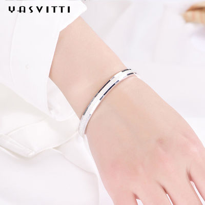 pulsera ajustable para mujer del OEM de la pulsera de plata sólida S925 del encanto de 0.08oz los 2in