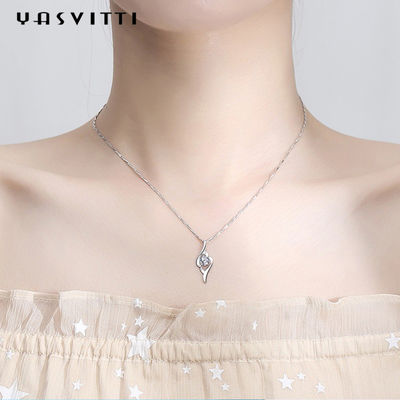 8g 28m m Angel Feather Necklace Silver Hypoallergenic Sterling Silver Necklace