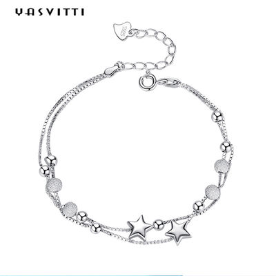 hoja Rose Gold Bracelet de los 0.99m 0.14oz Sterling Silver Jewelry Bracelets CZ cuatro