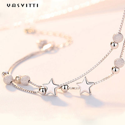 hoja Rose Gold Bracelet de los 0.99m 0.14oz Sterling Silver Jewelry Bracelets CZ cuatro