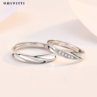 anillo torcido de moda de la banda de los 0.7in 0.06oz Sterling Silver Jewelry Rings Mother