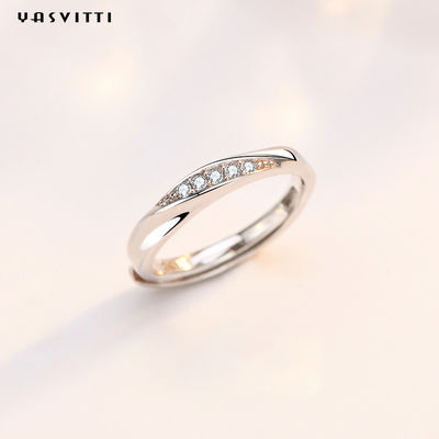 anillo torcido de moda de la banda de los 0.7in 0.06oz Sterling Silver Jewelry Rings Mother