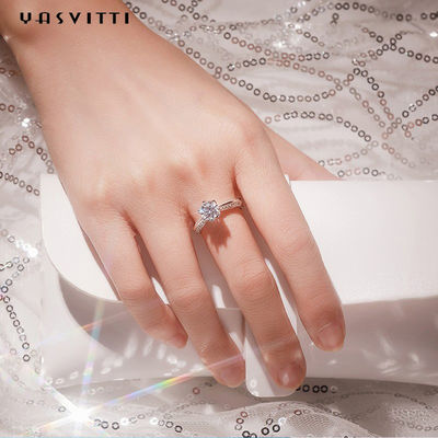 festival Moissanite Diamond Band Rings para mujer de 22.1m m 2.52g Diamond Wedding Ring