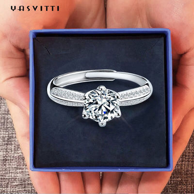 festival Moissanite Diamond Band Rings para mujer de 22.1m m 2.52g Diamond Wedding Ring