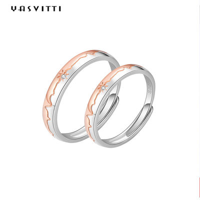 anillo de la estrella fugaz del aniversario de 2.6g los 0.75in Sterling Silver Jewelry Rings 18k