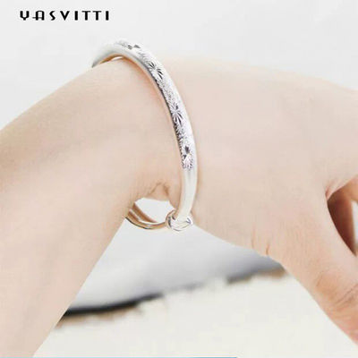 pulsera ajustable para mujer del tirón de los 9.84in 0.16oz Sterling Silver Jewelry Bracelets Push