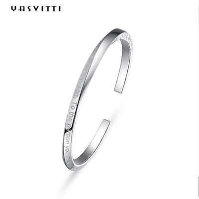 los 0.06m 4.5g juntan el ODM de Sterling Silver Bangle Bracelets de la pulsera del puño