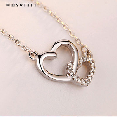 ODM pendiente Valentine Silver Heart Pendant Necklace del corazón del oro blanco de 2.17g el 18in