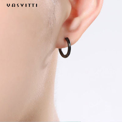 pendientes de acero inoxidables para hombre del aro de 0.07oz los 0.12cm Sterling Silver Jewelry Earrings 316L
