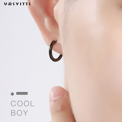 pendientes de acero inoxidables para hombre del aro de 0.07oz los 0.12cm Sterling Silver Jewelry Earrings 316L