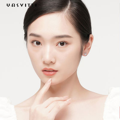 blanco 925 Sterling Silver Stud del ODM de 2.87g los 0.39in Sterling Silver Heart Stud Earrings