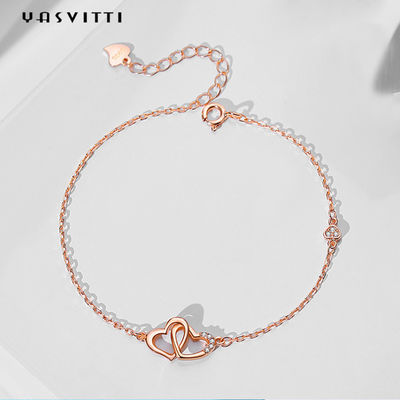 ODM los 7.8in plata 18k Rose Gold Open Heart Bracelet de 304 de los SS pulseras del resbalador