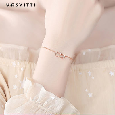 ODM los 7.8in plata 18k Rose Gold Open Heart Bracelet de 304 de los SS pulseras del resbalador