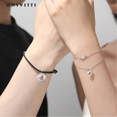 Pulsera del aeroplano de papel del SGS 0.19oz ODM de Sterling Silver Bracelet de 9,5 pulgadas