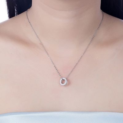 Cadena del temperamento de la moda de Sterling Silver 925 Diamond Small Pretty Waist Necklace