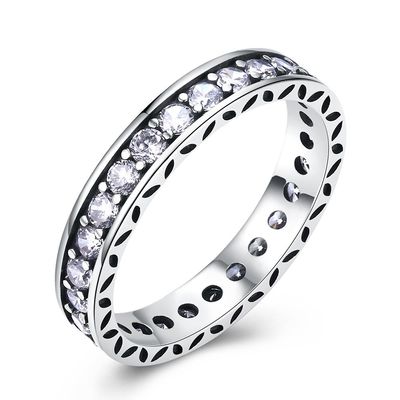 Anillo de piedra del tenis de Sterling Silver 925 AAA CZ