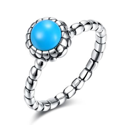 anillo de finger de la boda de la circona cúbica de los 0.9cm 3.6g Sterling Silver Jewelry Rings 3A