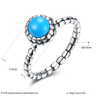 anillo de finger de la boda de la circona cúbica de los 0.9cm 3.6g Sterling Silver Jewelry Rings 3A