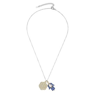 collar del ojo del diablo de la flor del SGS del 17in 1.7g 925 Sterling Silver Necklace Chain