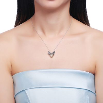 collar pendiente plateado oro de la abeja del 1.48ft 3.93g Sterling Silver Jewelry Sets 14K
