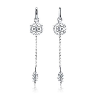 SGS de los 0.26ft 1.2g Sterling Silver Jewelry Earrings 3A CZ Crystal Ball Earrings