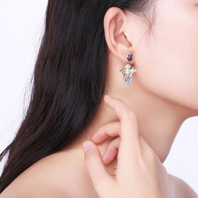Pendientes de Diamond Gift Sterling Silver Jewelry