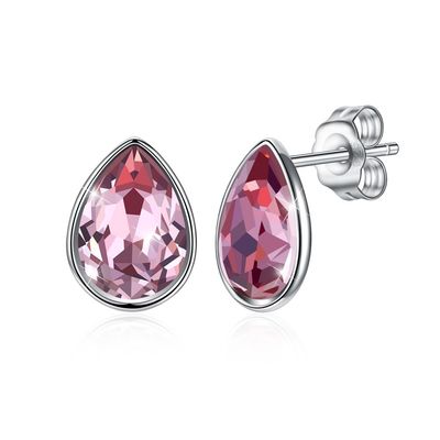 Rosa Sterling Silver Jewelry Earrings de las mujeres
