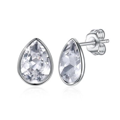 Rosa Sterling Silver Jewelry Earrings de las mujeres