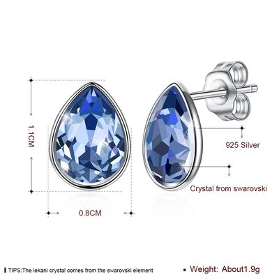 Rosa Sterling Silver Jewelry Earrings de las mujeres