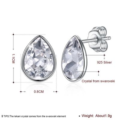 Rosa Sterling Silver Jewelry Earrings de las mujeres