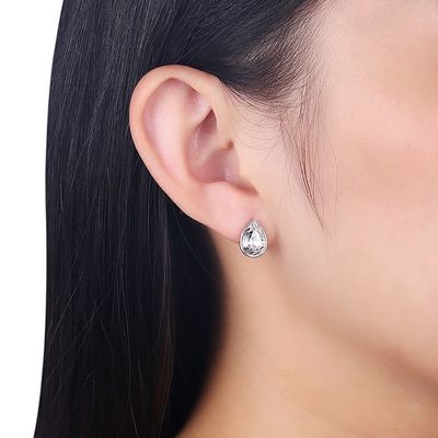Rosa Sterling Silver Jewelry Earrings de las mujeres