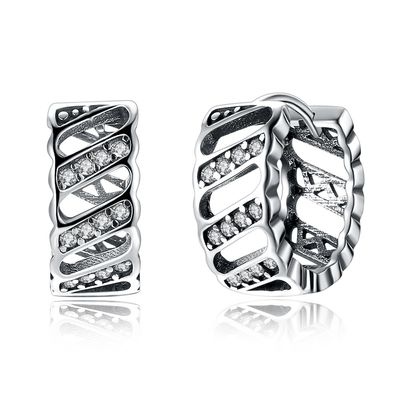 SGS de los pendientes del perno prisionero de la corona de 0.17oz el 1.6cm Sterling Silver Jewelry Earrings Hypoallergenic