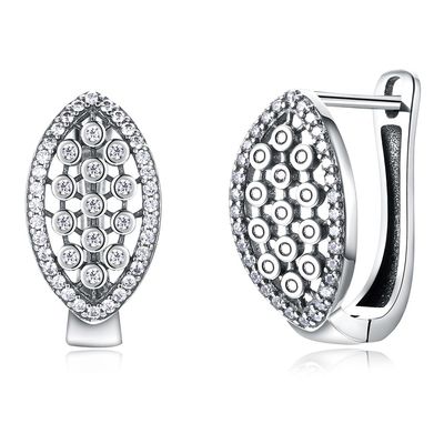 el 1.9x1cm 4,6 gramos Diamond Earrings Hanukkah real 925 Sterling Silver Earrings