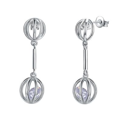 pendientes de piedra de 0.12oz los 2.8X0.8cm Sapphire Stud Earrings Alloy Zircon