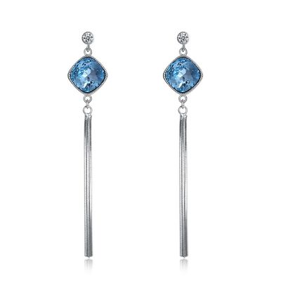 SGS del pendiente del descenso de la borla de los 7.1cm 0.19oz Sterling Silver Jewelry Earrings Unisex