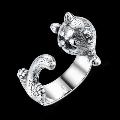 El animal ajustable de la aleación 3D suena 925 Sterling Pet Lover Gift Jewelry de plata