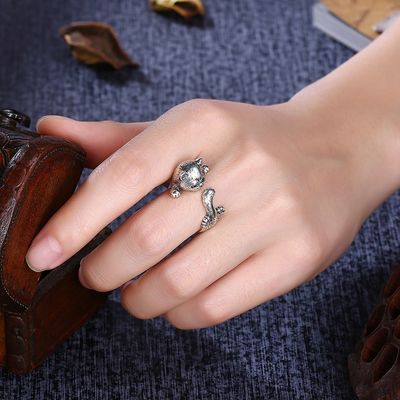 El animal ajustable de la aleación 3D suena 925 Sterling Pet Lover Gift Jewelry de plata