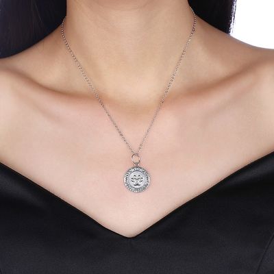 collar de plata del 16in 0.9g Paw Print Necklace Lovely 3A CZ 925