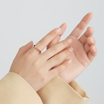 ODM de los anillos de compromiso de la circona cúbica de los 8.3in 0.07oz Sterling Silver Crystal Ring 14k