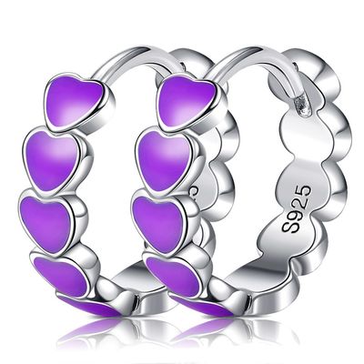 Pernos prisioneros roscados del gramo 0.15m m Sterling Silver Heart Earrings Heart de la CZ 0,85