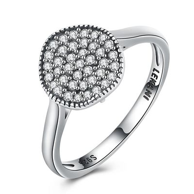 Forme a Ring Zircon Diamonds Stone 925 Sterling Silver Engagement Wedding Band Ring For Women
