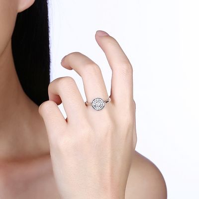Forme a Ring Zircon Diamonds Stone 925 Sterling Silver Engagement Wedding Band Ring For Women