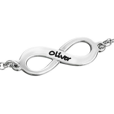 pulsera sólida del infinito del triple del oro 18k de las pulseras de plata de encargo de 0.18oz los 0.79cm