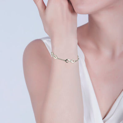 los 7.5in novio de la pulsera del nombre del infinito de 6 gramos personalizaron el SGS de los brazaletes del nombre