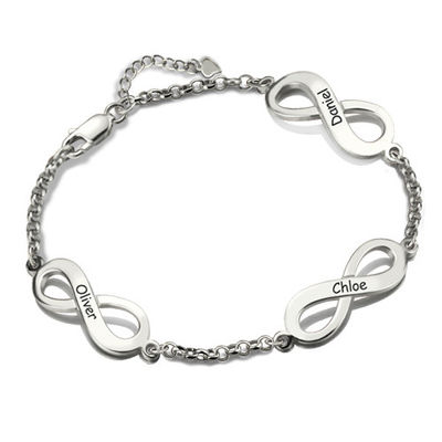 los 7.5in novio de la pulsera del nombre del infinito de 6 gramos personalizaron el SGS de los brazaletes del nombre