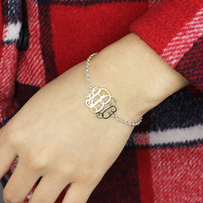 oDM de plata de la pulsera de la placa de identificación de los 7.48in 0.42oz Sterling Silver Personalized Name Bracelets