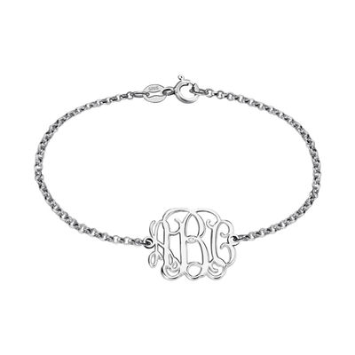 oDM de plata de la pulsera de la placa de identificación de los 7.48in 0.42oz Sterling Silver Personalized Name Bracelets