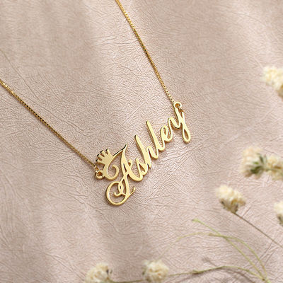 Collares de plata de encargo de la letra del oro